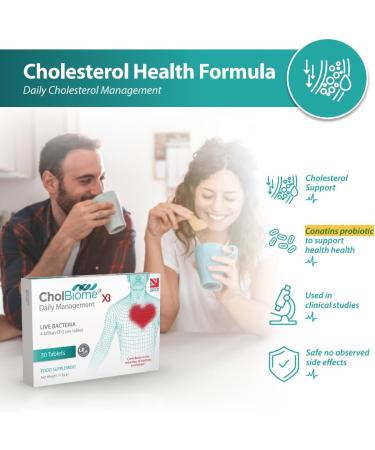 CholBiome®X3 Tablets Multivitamin with Vitamin B Complex, Probiotics, Blood Pressure Lowering, and Cholesterol Support - Promotes Heart Health and Overall Wellness - Buy Online on GoSupps.com