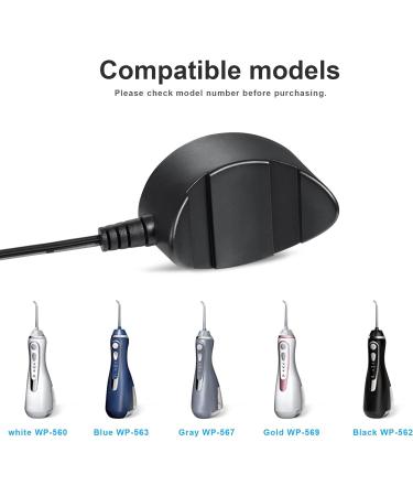 Advanced Cordless Water Flosser Charger for WP-560 WP-562 WP-563 WP-567 WP-569 - Rapid Magnetic Adapter (Black - Buy Online on GoSupps.com