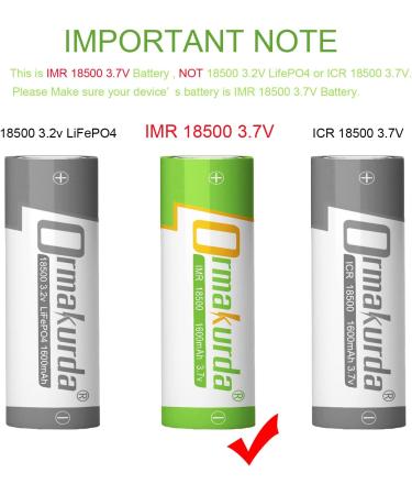 18500 Rechargeable Li-ion Batteries 3.7V 1600mAh - Flat Top 8 Pack for Solar Garden Lights & Flashlights - Buy Online on GoSupps.com