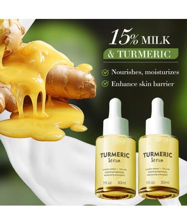  SKZKK Turmeric Milk Serum - Turmeric Facial Serum - Brightening Serum to Correct Dark Spots - Vitamin C Serum - Turmeric Facial Oil - Anti-Aging Moisturizing Serum (6 - Buy Online on GoSupps.com