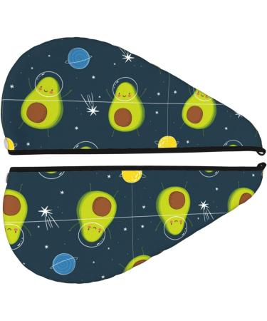 Avocado in Space Microfiber Hair Towel - Super Absorbent Coral Velvet Wrap for Long Curly & Thick Hair - Buy Online on GoSupps.com