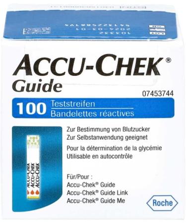 Accu-Chek Guide Test Strips - 100 pcs | Fast International Shipping | Accurate Blood Glucose Monitoring - Buy Online on GoSupps.com