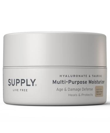 SUPPLY Multi-Purpose Facial Moisturizer for Men: Anti-aging Skin Hydration with Hyaluronate  Aloe Vera  and Shea Butter  Reduces Wrinkles and Fine Lines  Increases Firmness and Elasticity  Oil Free
