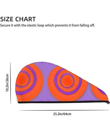 Super Absorbent Orange Circle Dry Hair Cap for Girls & Women | Quick Drying Elastic Wrap for Long Thick Hair - Buy Online on GoSupps.com