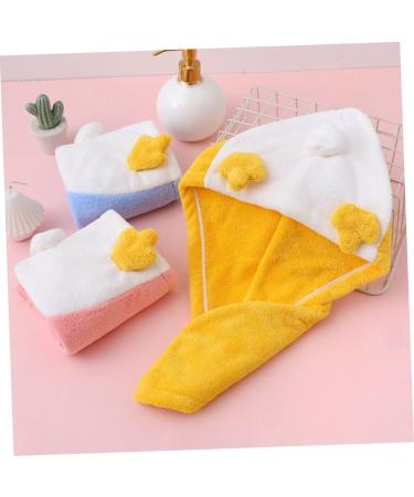 Amosfun 3pcs Coral Fleece Dry Hair Hat Hair Drying Towel Microfiber Hair Drying Hat Turbins for Ladies Girls Hats Bandanas for Women Microfiber Washcloth Quick Soft Dry Bag Yellowx3pcs 52x23cmx3pcs - Buy Online on GoSupps.com