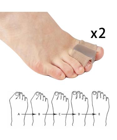 Toe Separator Gel for Men & Women - Breathable Universal Fit 2 Pieces (L 3.2x1.8x2.2 cm) - Pain Relief & Comfort - Buy Online on GoSupps.com