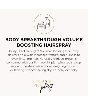 Orlando Pita Play Body Breakthrough Volume Boosting Hairspray Adds Texture & Fullness No Parabens No SLS/SLES 5.8 Oz - Buy Online on GoSupps.com