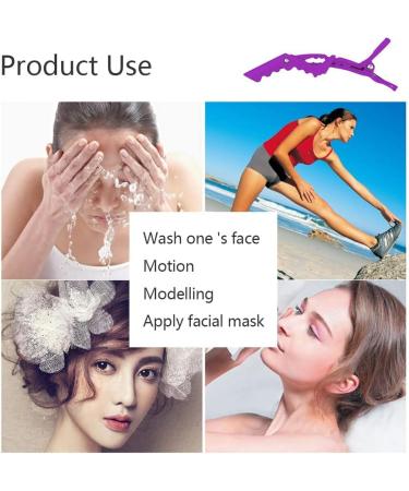 ZEVONDA 10Pcs Crocodile Hair Barrettes - Professional Women's Styling Clips with Non-slip Grip and Wide Teeth - Purple (10PCS) - Buy Online on GoSupps.com