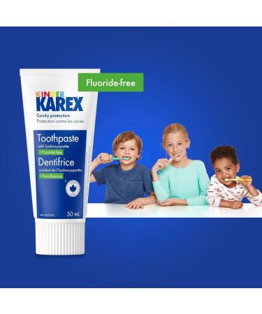 Kinder Karex Hydroxyapatite Kids Toddler Toothpaste 50 ml Fluoride Free Safe If Accidentally Swallowed - 3 x 50 ml 50 ml (Pack of 3) - Buy Online on GoSupps.com