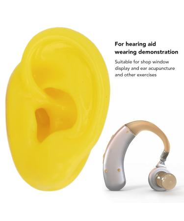 Pair of Yellow Silicone Ear Acupuncture Models - Waterproof, Soft & Bubble-Free - Buy Online on GoSupps.com