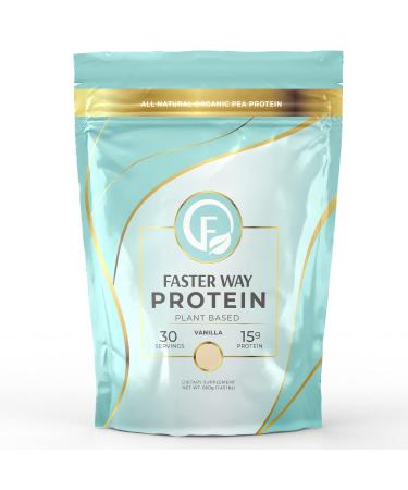 FASTer Way to Fat Loss. Plant-Based Protein Powder Vanilla Flavor 660g 30 Day Supply Dairy-Free Alternative to Whey Protein Powder All-Natural Pea Protein Isolate Made from Organic Yellow Peas.