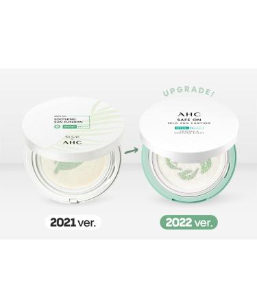 AHC Safe On Mild Sun Cushion SPF 50+ PA++++ (25g + Refill) - UV Protection, Wrinkle Improvement, Cooling & Soothing Care - Buy Online on GoSupps.com