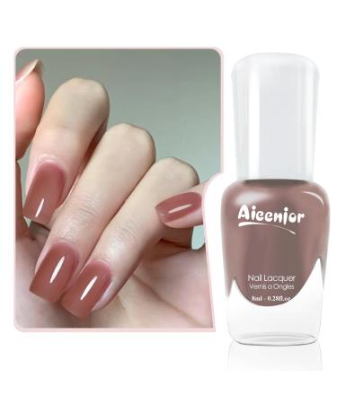 Aieenjor Nude water-based nail polish removable non-toxic and quick drying suitable for formal occasions such as weddings Valentine's Day birthday parties etc.