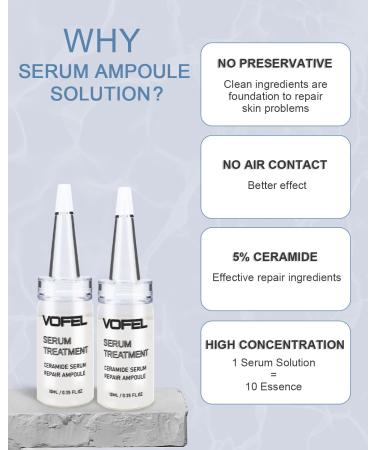 VOFEL Ceramide Serum for Skin Barrier Repair, 5% Ceramide Face Serum Ampoule Solution 2 Vials - Buy Online on GoSupps.com