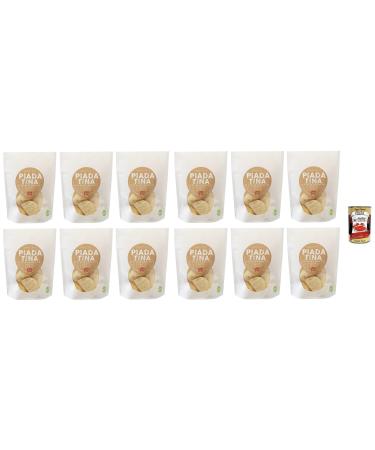Italian Gourmet E.R. Figuli Pack of 12 Classic Organic Piadatines 100g + Italian Gourmet Polpa 400g