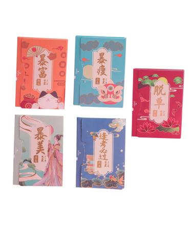Angoily 5 Oil Blotting Paper Oil Skin Wipes Matte Blotting Paper Face Cleaning Cleansing Wipes Oil Control Facial Tissue Flax Wood Pulp Cleansing Paper Men and Women Make up