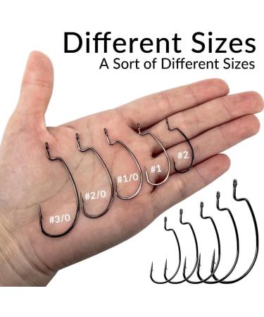 THKFISH Offset Work Hake Fishing Hook Set - 50/100 PCS Drop Shot Rubber Jigs - Best Fishing Kit for International Shipping - Buy Online on GoSupps.com