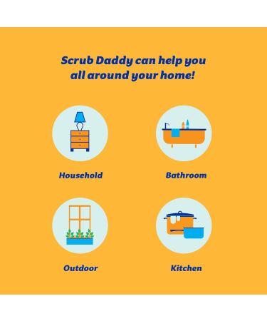 Scrub Daddy Colors Clutch - Smile Sponge Kitchen Cleaner | Odor-Resistant Dishwasher-Safe Etching Sponge for Pots & Dishes - Buy Online on GoSupps.com