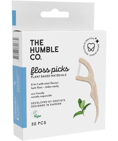 Plant-Based Floss Picks | Fresh Mint | Eco-Friendly Vegan Oral Care - Dentist Approved - Removes Plaque - 50 Count Pack - Buy Online on GoSupps.com