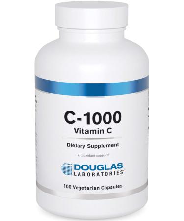 Douglas Laboratories C-1000 | 100% Pure Vitamin C to Support Skin Blood Vessels Tendons Joint Cartilage and Bone | 100 Capsules 100 Count (Pack of 1)