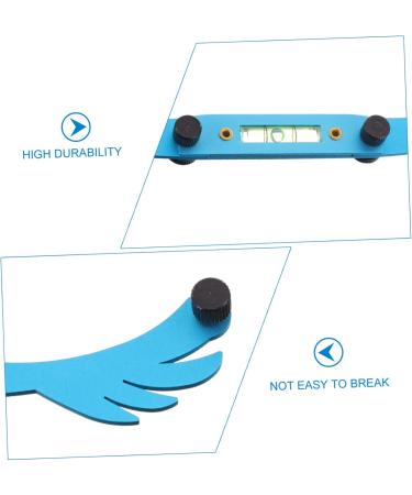 SKISUNO Eyebrow Threading Guide Stencil Eyebrow Alloy Outfit Positioning Measure Level Trimming Reusable Embroidery Measuring 25.5x1.3cm Blue - Buy Online on GoSupps.com
