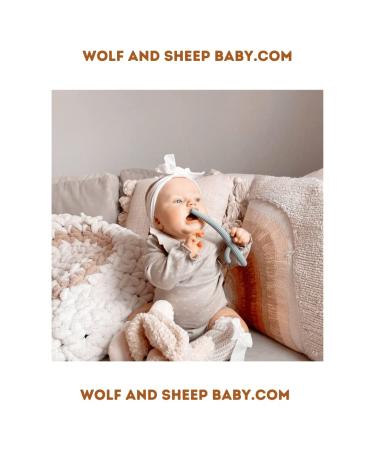 Hollow Teething Tube  Silicone teether  Ages 0+ BPA Free with Cleaning Brush  Teething Straws for Babies  freezable Baby teether  Teething Sticks for Babies(1 Pack) (Sahara) Wolf+Sheep - Buy Online on GoSupps.com