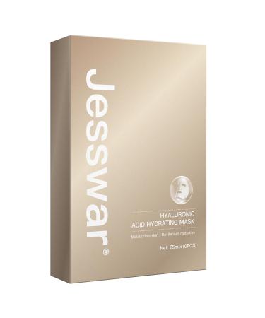 Jesswar 10 Sheet Facial Mask - Hyaluronic Essence & Centella Asiatica for Deep Hydration & Moisturizing | International Shipping Available - Buy Online on GoSupps.com
