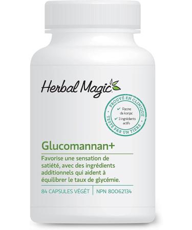 Herbal Magic Glucomannan+ Fibre Supplement with Konjac Gives a Feeling of Fullness Non-Stimulant with Chromium and Gymnema for Women & Men Non-GMO Vegetable Capsules - Buy Online on GoSupps.com