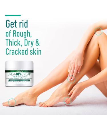 Urea 40% Foot Cream - Urea Cream for Feet - Foot Cream for Cracked Heels and Dry Skin - Cracked Heel Repair Cream with Hyaluronic Acid and Aloe Vera - Foot Cream for Very Dry Feet - Buy Online on GoSupps.com