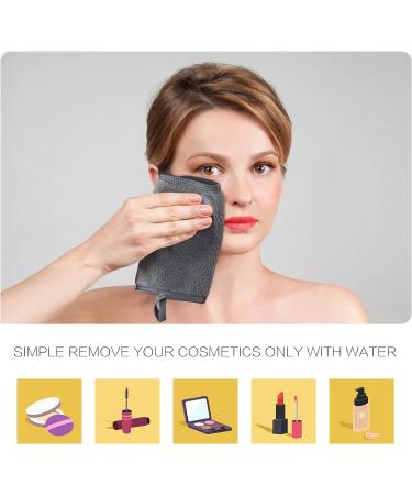 KinHwa 3 Pack Microfibre Face Cloths | Makeup Remover Cloth 15x30 cm | Ultra Soft Cleansing Flannel Cloths for Eyes and Face - Dark Grey | Washable | 3 Count - Buy Online on GoSupps.com