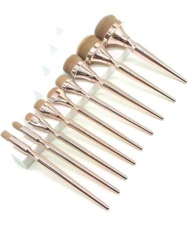 Wdesrgt 9 Golden Oval Makeup Brush Beginner Brush Traceless Makeup Brush Set Eyeshadow Brush Set - Buy Online on GoSupps.com