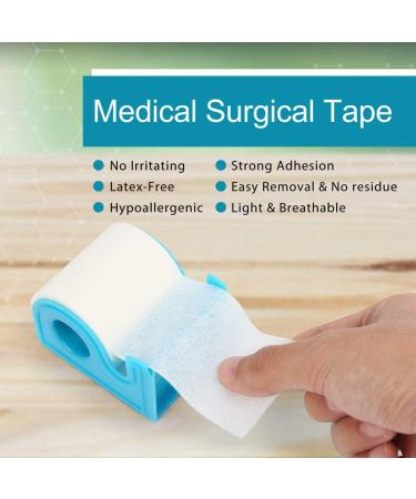 LotFancy Medical Tape 2x10 Yards - 6Rolls Surgical Paper Tape for Wound First Aid, Hypoallergenic Adhesive, 2 Dispensers Included - Buy Online on GoSupps.com
