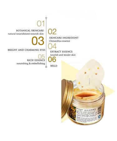BIOAQUA Gold Osmanthus Lemon Eye Mask 80 Pcs - Collagen Gel Protein Nourishing for Women - Buy Online on GoSupps.com