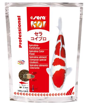 Sera Koi Professional Spirulina Color Feed 2200 G |Koi fishing food for perfect colors |For temperatures above 8 C |Supports the growth of Kois |Lower water pollution |Less algae 2.2 g (1 Pack)