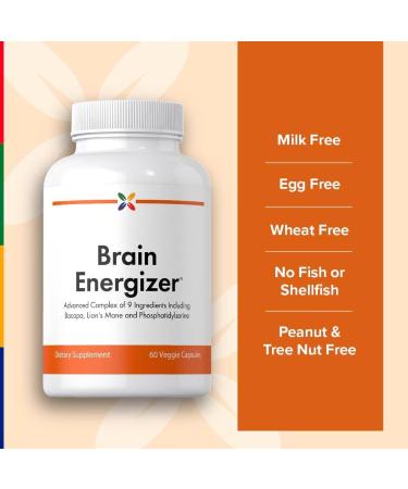 Stop Aging Now - Brain Supplement Complex - with Ginkgo Biloba Lion's Mane Bacopa and DMAE - 60 Vegetarian Capsules - Advanced Blend - Buy Online on GoSupps.com