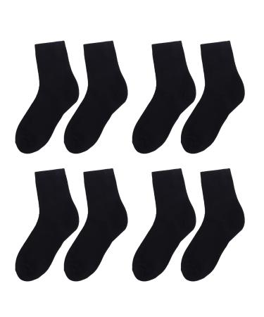 ZASCHMOY Moisturizing Gel Heel Socks Soft Cotton Comfortable Like a Spa Experience for Relaxing Sleep and Everyday Use 4 Pairs (Black)