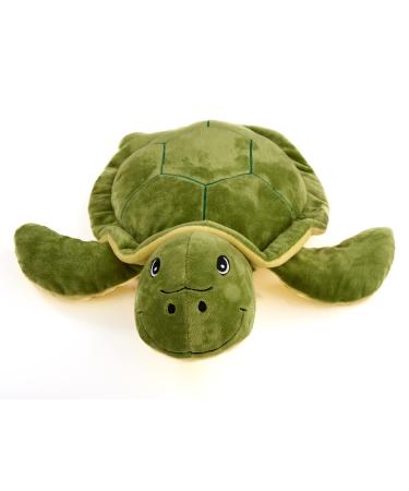K Collection 3D Novelty Round Hot Water Bottle with Removable Cover - Turtle Design - Soft Plush Cover - Premium Natural Rubber Turtle Round HWB