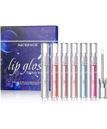 ARTIFUN Lip Plumper Gloss Set 6 Colors Lip Plumping Lipsticks for Women Glass Shine Moisturizer Lip Balm Lip Gloss Set - Buy Online on GoSupps.com