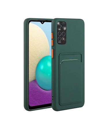 Tivenfezk nadoli silicone case for xiaomi redmi note 11 pro ultra thin shockproof scratch -resistant wallet soft tpu protective cover cell phone case with credit card holder xiaomi redmi note 11 pro dark green
