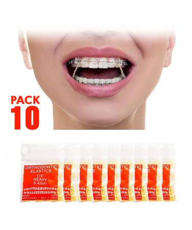 Orthodontic Intraoral Elastics - Heavy 1/4" 1000pcs | Surgical Latex Dental Bands - Made in USA | 10 Bags x 100pcs - Orthodentalusa Corp - Buy Online on GoSupps.com
