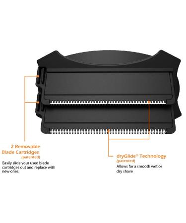 baKblade 2.0 PLUS - Men's Back Shaver with Ergonomic Handle | Wet/Dry Shaving | Extra Blades Included - Buy Online on GoSupps.com