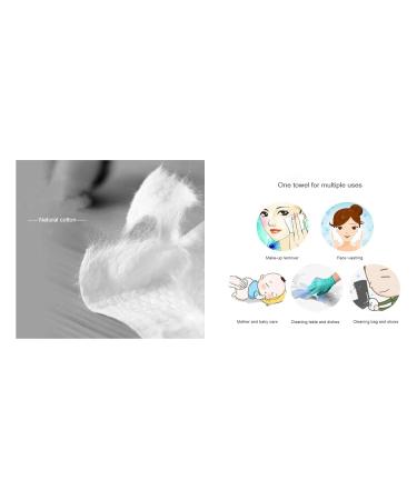 Wangpee Disposable Facial Cloths - 2 Packs 100 Multi-Purpose Non-Woven Face Towels for Makeup & Cleaning Soft Thick Cotton Slabs - Buy Online on GoSupps.com