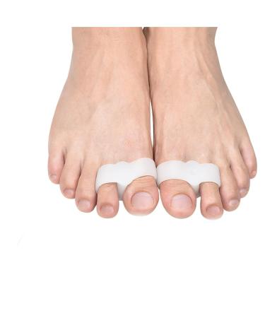 2/4/10Pcs Gel Bunion Corrector Toe Separator Protector with 2 Loops Bunion Pads for Bunionette Overlapping Hammer Toes 4pcs
