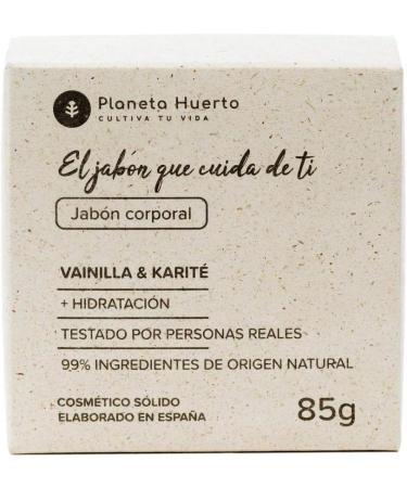  Planeta Huerto Planeta Potager Vanilla and Shea Butter Solid Body Soap 85g Moisturizing and nourishing Soft and relaxing fragrance - Buy Online on GoSupps.com