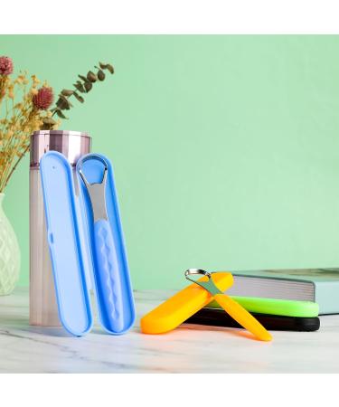 Wllhyf Stainless Steel Tongue Scraper - 4 Pack Bad Breath Reducer with Travel Case | Tongue Cleaner for Fresh Breath - For Men & Women - Buy Online on GoSupps.com