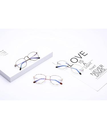 DOOViC Blue Light Filter Reading Glasses - Metal Frame SZ6607S - Large Lenses - Silver 1.5x - International Shipping Available - Buy Online on GoSupps.com