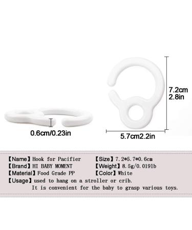 10pcs Baby-Friendly Plastic Hooks for Toy/Teether/Pacifier | Food Grade, Stroller/Crib Attachment - Buy Online on GoSupps.com