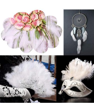 White Feather Craft Supplies - 100pcs Dreamcatcher Fringe Trim Colored Feathers - Buy Online on GoSupps.com