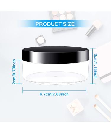 50g Plastic Empty Powder Boxes - 6 Pack Transparent Cosmetic Containers with Removable Sieve Lid - Ideal for Loose Powder Creams & Travel Makeup - Buy Online on GoSupps.com