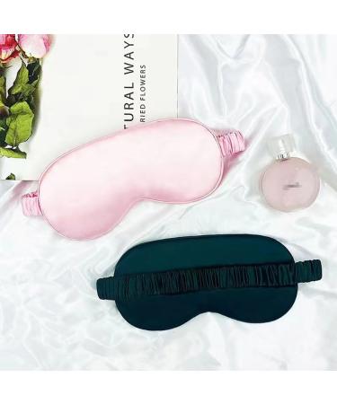 2 Pcs Imitation Silk Sleep Masks - Soft Night Sleeping Masks for Comfortable Travel & Meditation - Black & White Eye Covers for Men & Women - Buy Online on GoSupps.com